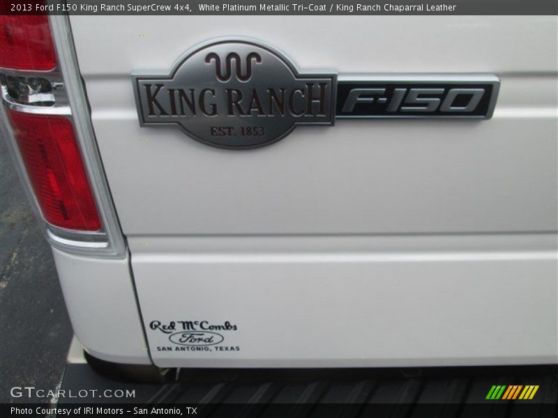 White Platinum Metallic Tri-Coat / King Ranch Chaparral Leather 2013 Ford F150 King Ranch SuperCrew 4x4