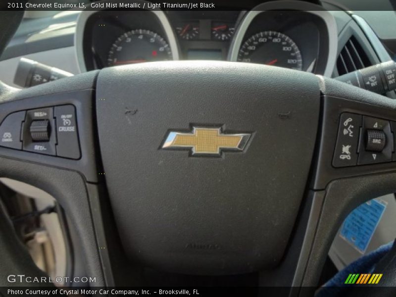 Gold Mist Metallic / Light Titanium/Jet Black 2011 Chevrolet Equinox LS