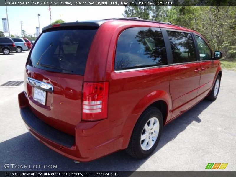 Inferno Red Crystal Pearl / Medium Slate Gray/Light Shale 2009 Chrysler Town & Country Touring