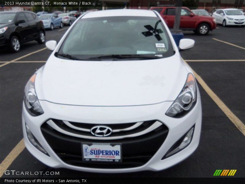 Monaco White / Black 2013 Hyundai Elantra GT