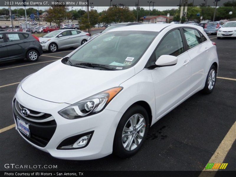 Monaco White / Black 2013 Hyundai Elantra GT