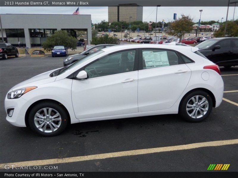 Monaco White / Black 2013 Hyundai Elantra GT