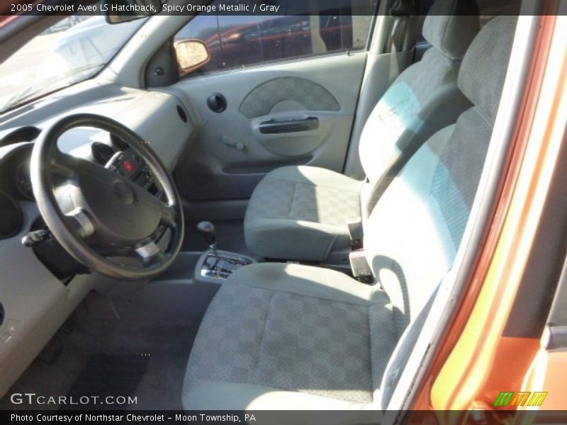 Spicy Orange Metallic / Gray 2005 Chevrolet Aveo LS Hatchback