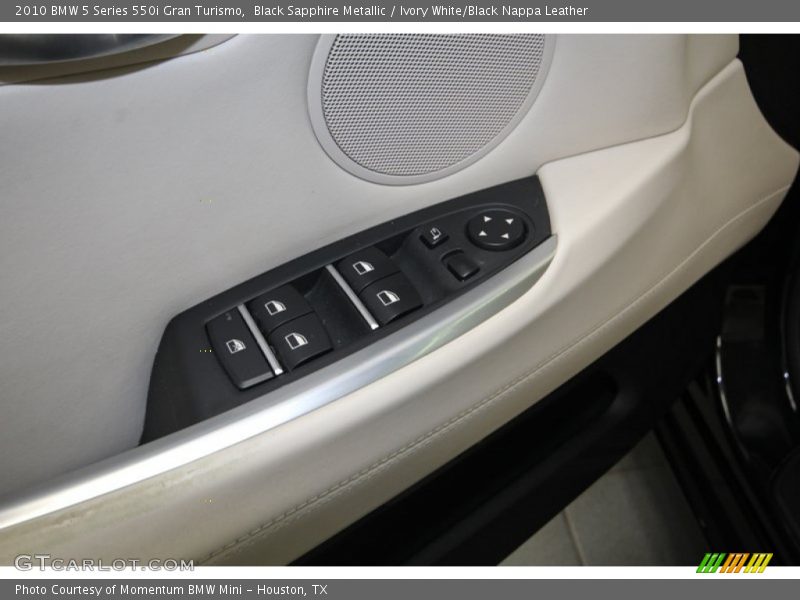 Black Sapphire Metallic / Ivory White/Black Nappa Leather 2010 BMW 5 Series 550i Gran Turismo
