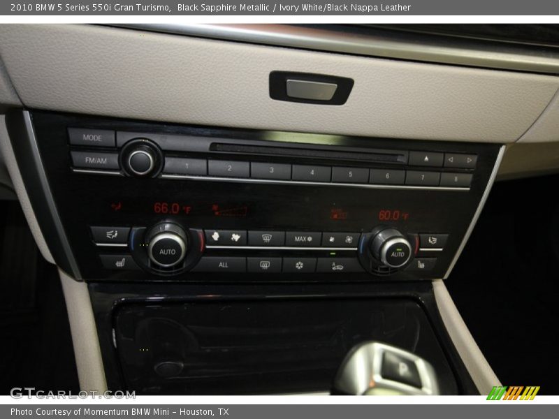 Black Sapphire Metallic / Ivory White/Black Nappa Leather 2010 BMW 5 Series 550i Gran Turismo