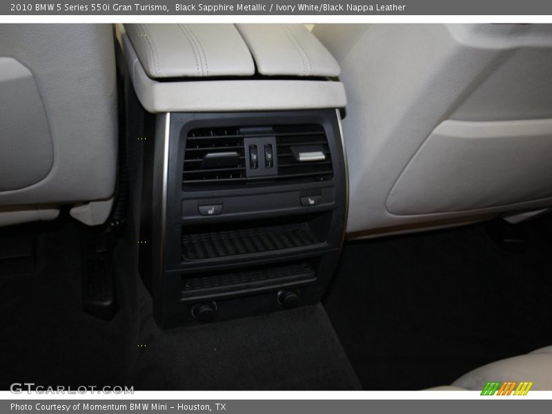 Black Sapphire Metallic / Ivory White/Black Nappa Leather 2010 BMW 5 Series 550i Gran Turismo