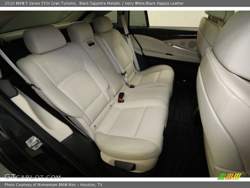 Black Sapphire Metallic / Ivory White/Black Nappa Leather 2010 BMW 5 Series 550i Gran Turismo