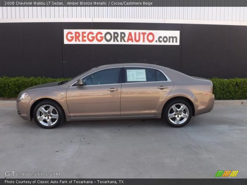 Amber Bronze Metallic / Cocoa/Cashmere Beige 2008 Chevrolet Malibu LT Sedan