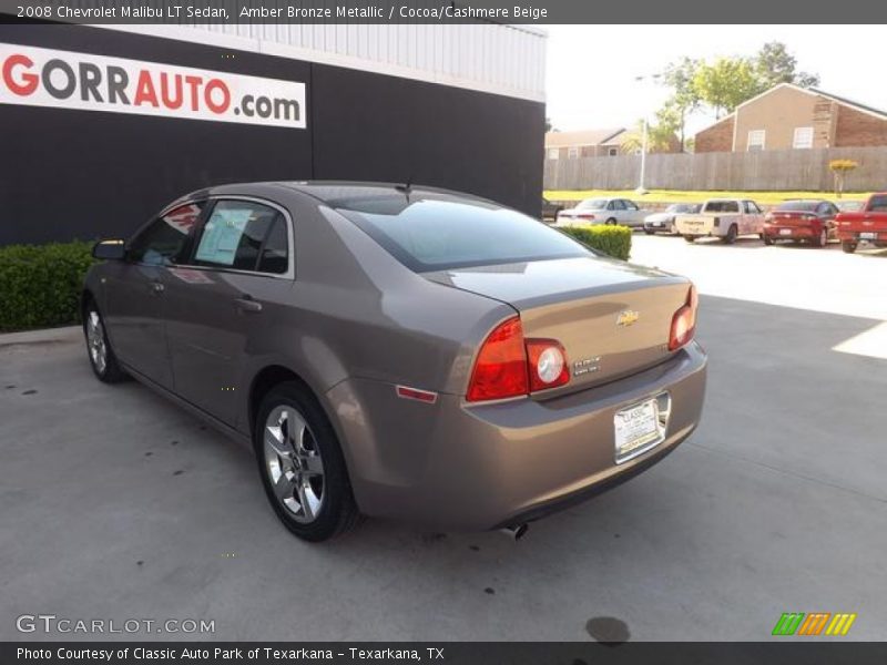 Amber Bronze Metallic / Cocoa/Cashmere Beige 2008 Chevrolet Malibu LT Sedan