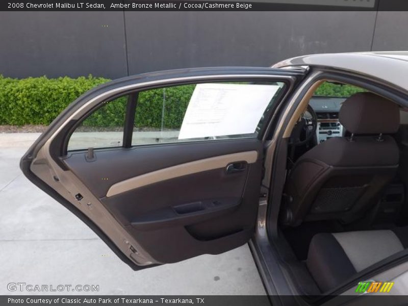 Amber Bronze Metallic / Cocoa/Cashmere Beige 2008 Chevrolet Malibu LT Sedan