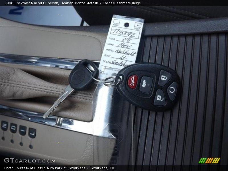 Amber Bronze Metallic / Cocoa/Cashmere Beige 2008 Chevrolet Malibu LT Sedan