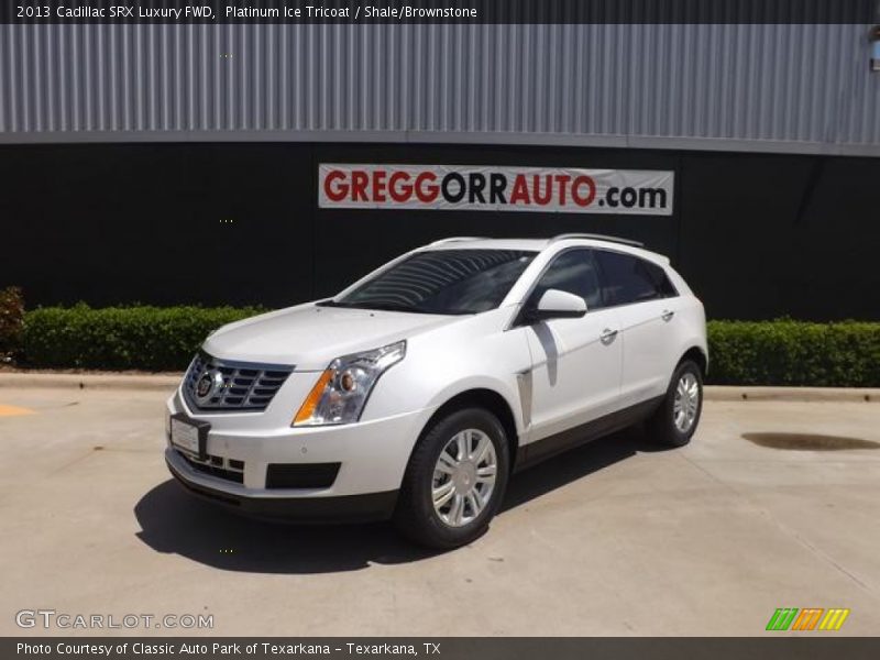 Platinum Ice Tricoat / Shale/Brownstone 2013 Cadillac SRX Luxury FWD