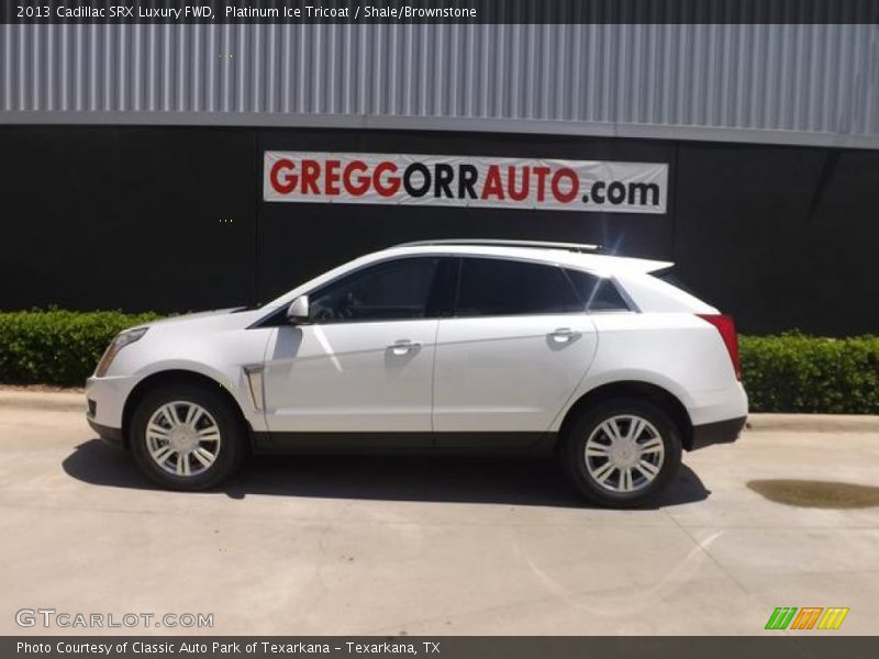 Platinum Ice Tricoat / Shale/Brownstone 2013 Cadillac SRX Luxury FWD