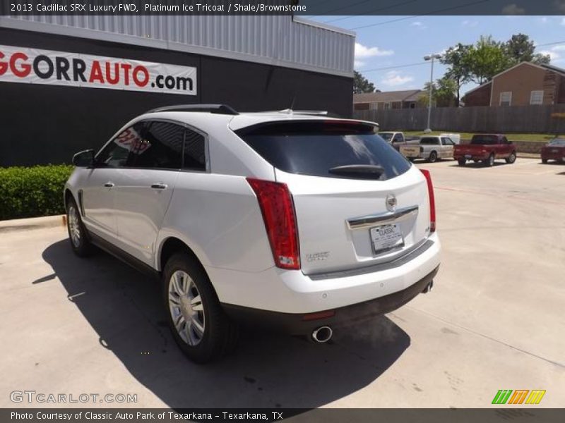 Platinum Ice Tricoat / Shale/Brownstone 2013 Cadillac SRX Luxury FWD
