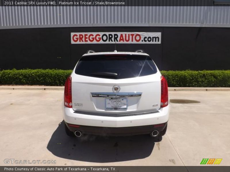 Platinum Ice Tricoat / Shale/Brownstone 2013 Cadillac SRX Luxury FWD