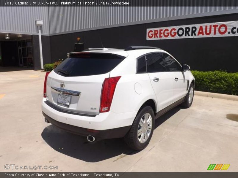 Platinum Ice Tricoat / Shale/Brownstone 2013 Cadillac SRX Luxury FWD