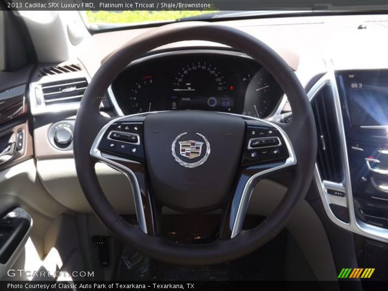 Platinum Ice Tricoat / Shale/Brownstone 2013 Cadillac SRX Luxury FWD
