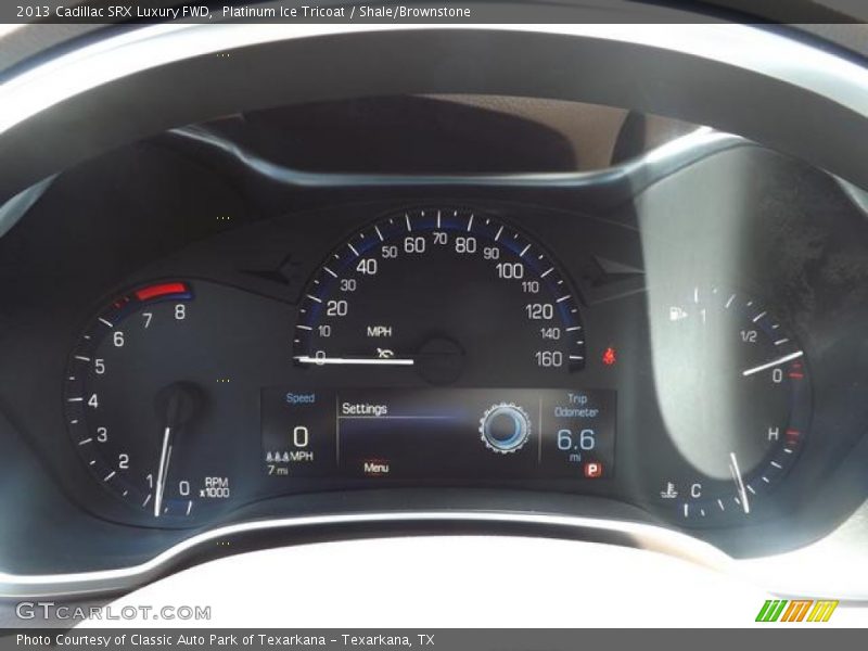 Platinum Ice Tricoat / Shale/Brownstone 2013 Cadillac SRX Luxury FWD