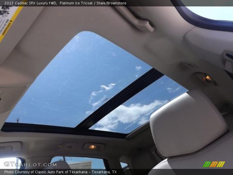 Platinum Ice Tricoat / Shale/Brownstone 2013 Cadillac SRX Luxury FWD