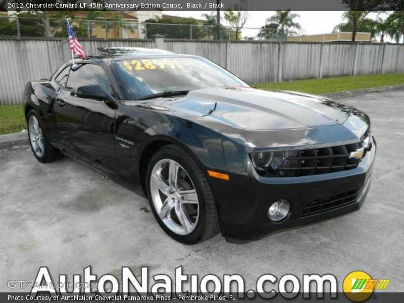Black / Black 2012 Chevrolet Camaro LT 45th Anniversary Edition Coupe