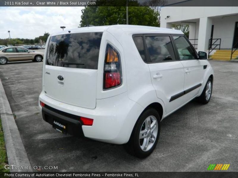Clear White / Black Soul Logo Cloth 2011 Kia Soul +