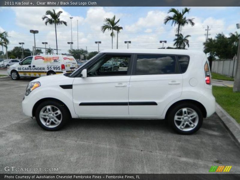 Clear White / Black Soul Logo Cloth 2011 Kia Soul +