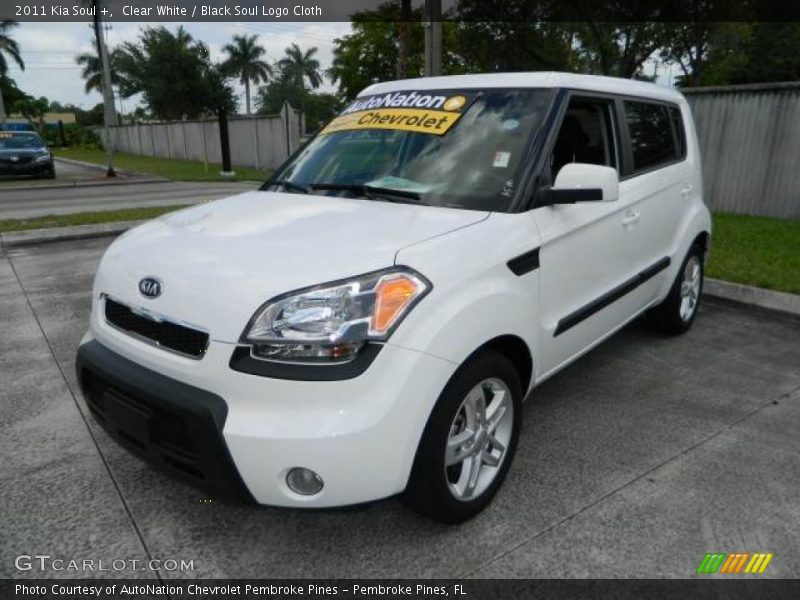 Clear White / Black Soul Logo Cloth 2011 Kia Soul +