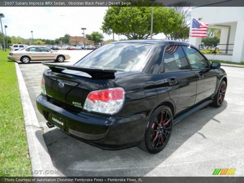 Obsidian Black Pearl / Desert Beige 2007 Subaru Impreza WRX Sedan