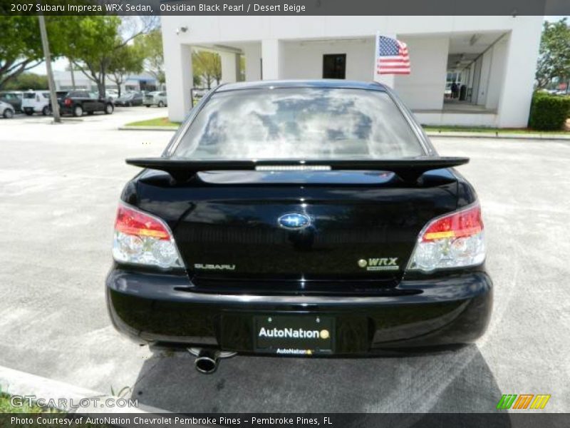 Obsidian Black Pearl / Desert Beige 2007 Subaru Impreza WRX Sedan