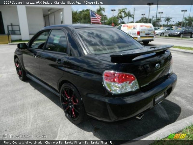 Obsidian Black Pearl / Desert Beige 2007 Subaru Impreza WRX Sedan
