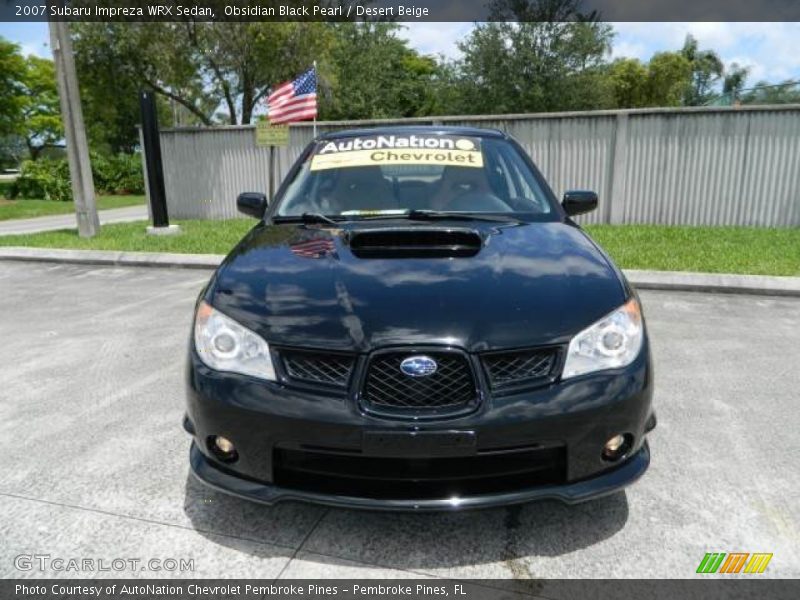 Obsidian Black Pearl / Desert Beige 2007 Subaru Impreza WRX Sedan