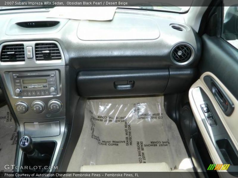Obsidian Black Pearl / Desert Beige 2007 Subaru Impreza WRX Sedan