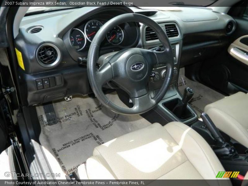  2007 Impreza WRX Sedan Desert Beige Interior