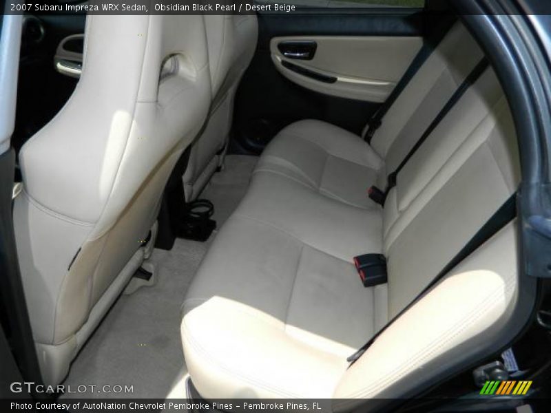 Rear Seat of 2007 Impreza WRX Sedan