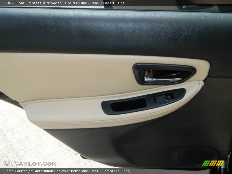 Obsidian Black Pearl / Desert Beige 2007 Subaru Impreza WRX Sedan