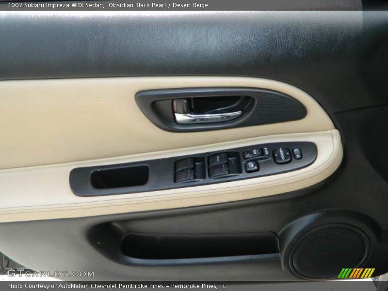 Obsidian Black Pearl / Desert Beige 2007 Subaru Impreza WRX Sedan