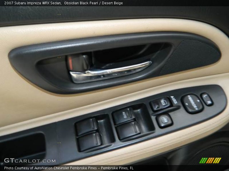 Obsidian Black Pearl / Desert Beige 2007 Subaru Impreza WRX Sedan