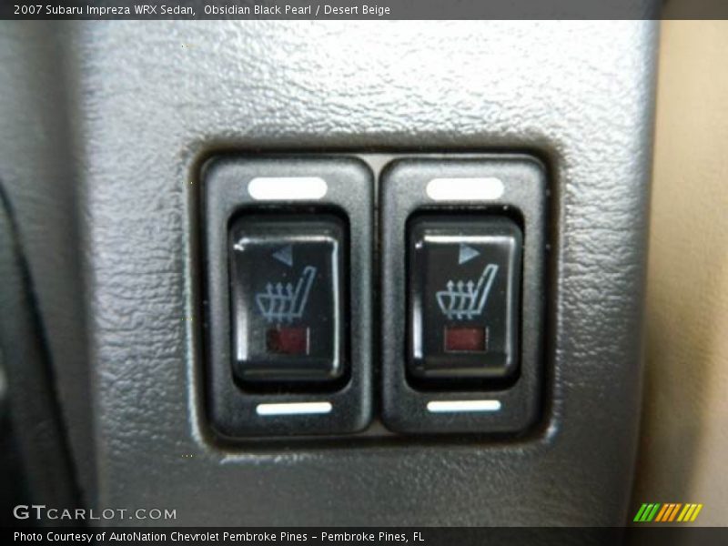 Obsidian Black Pearl / Desert Beige 2007 Subaru Impreza WRX Sedan