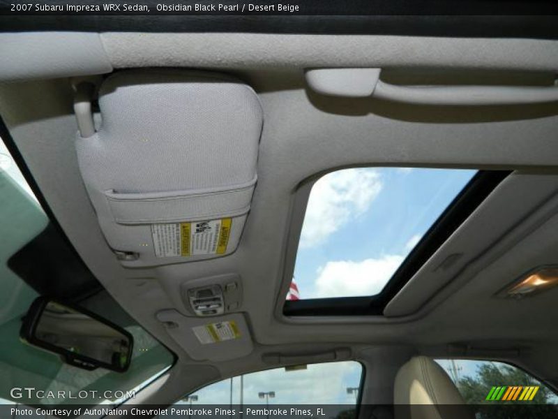 Obsidian Black Pearl / Desert Beige 2007 Subaru Impreza WRX Sedan