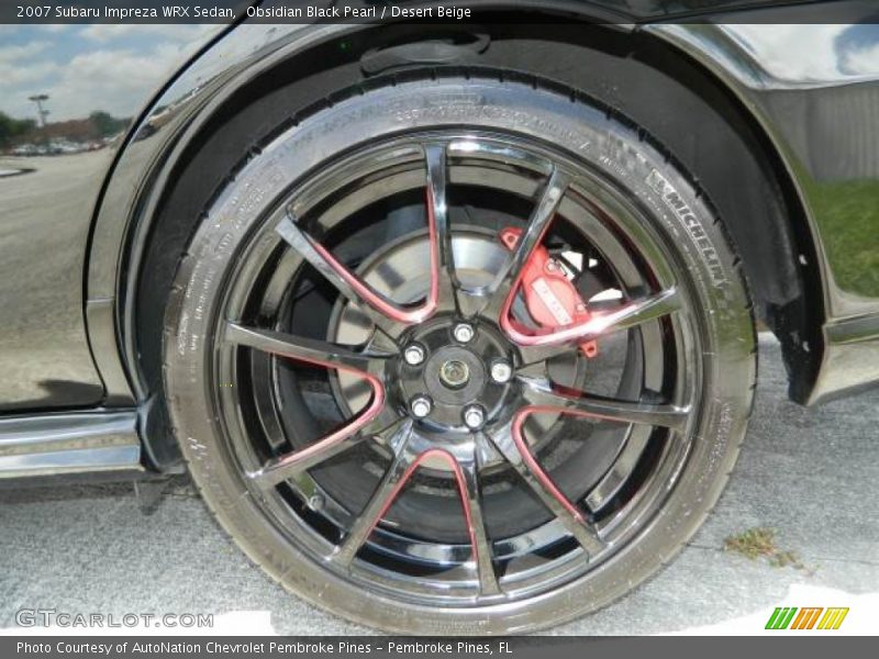 Obsidian Black Pearl / Desert Beige 2007 Subaru Impreza WRX Sedan
