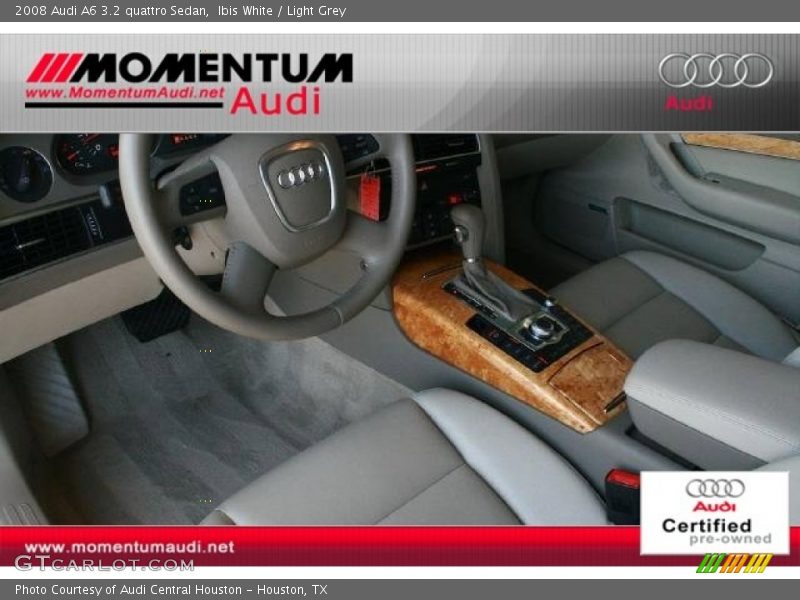 Ibis White / Light Grey 2008 Audi A6 3.2 quattro Sedan