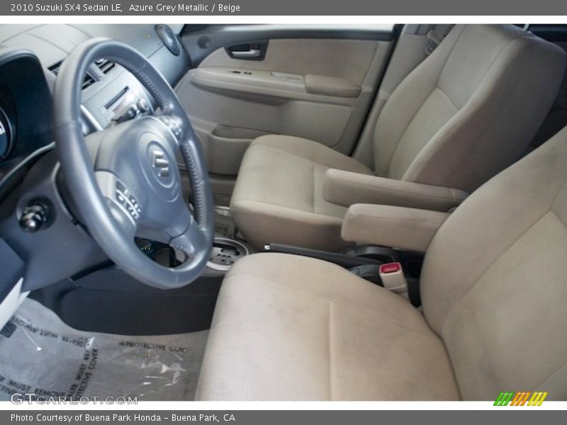 Azure Grey Metallic / Beige 2010 Suzuki SX4 Sedan LE