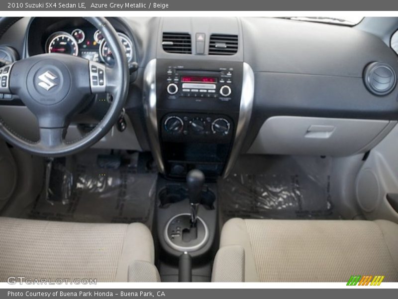 Azure Grey Metallic / Beige 2010 Suzuki SX4 Sedan LE