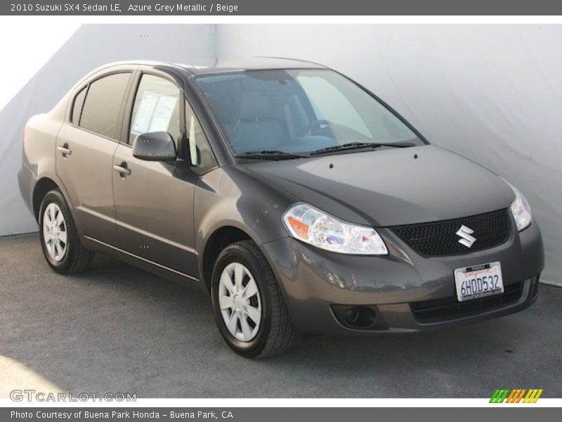 Azure Grey Metallic / Beige 2010 Suzuki SX4 Sedan LE