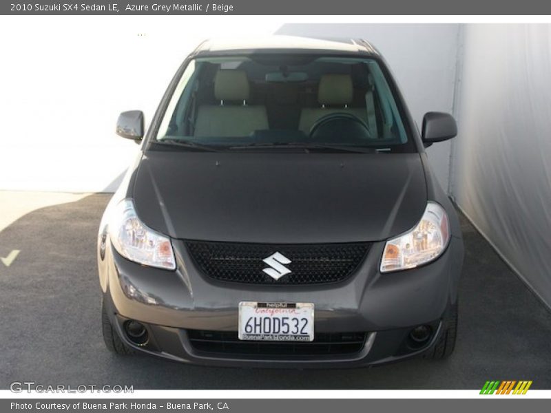 Azure Grey Metallic / Beige 2010 Suzuki SX4 Sedan LE