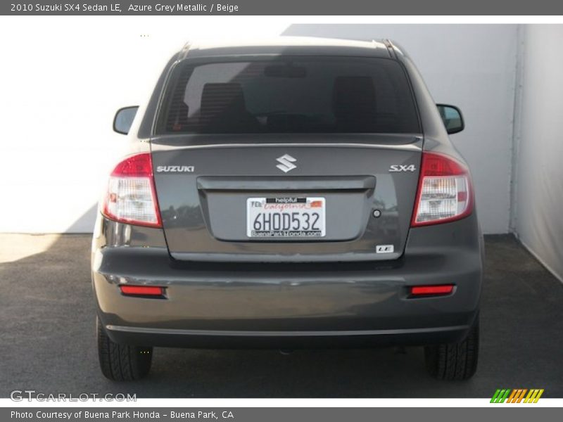 Azure Grey Metallic / Beige 2010 Suzuki SX4 Sedan LE