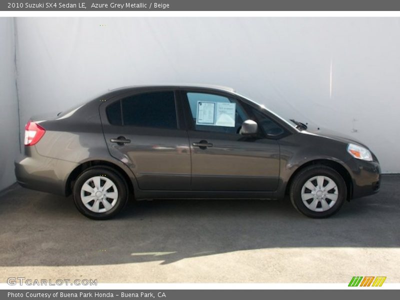 Azure Grey Metallic / Beige 2010 Suzuki SX4 Sedan LE