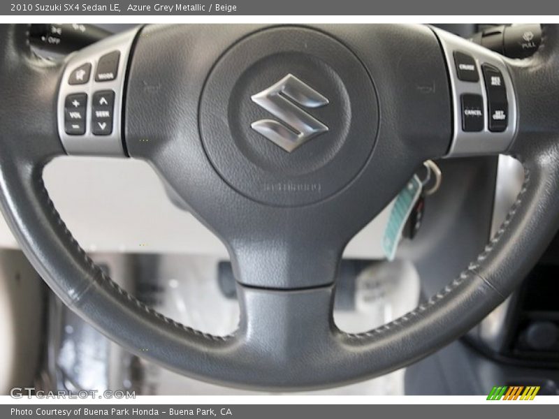 Azure Grey Metallic / Beige 2010 Suzuki SX4 Sedan LE