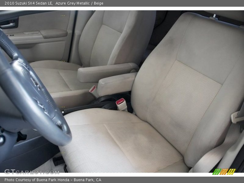 Azure Grey Metallic / Beige 2010 Suzuki SX4 Sedan LE