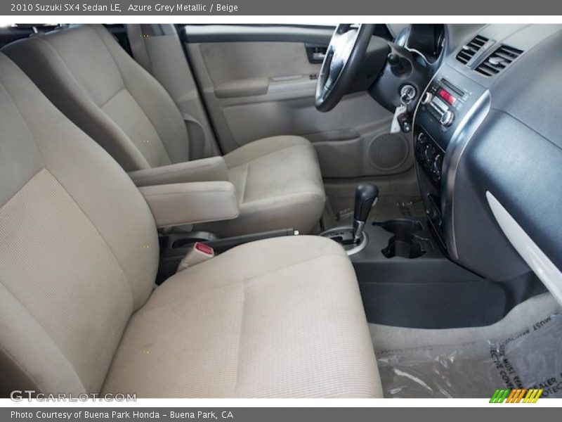 Azure Grey Metallic / Beige 2010 Suzuki SX4 Sedan LE